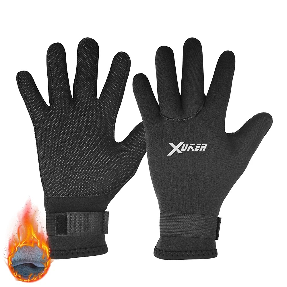 Wetsuit 3Mm Neoprene - ถุงมือเวทสูทสำหรับผู้ชายและผู้หญิง หนา 3 มม. วัสดุกันความร้อน บุด้านในด้วยวัสดุกันความร้อน
