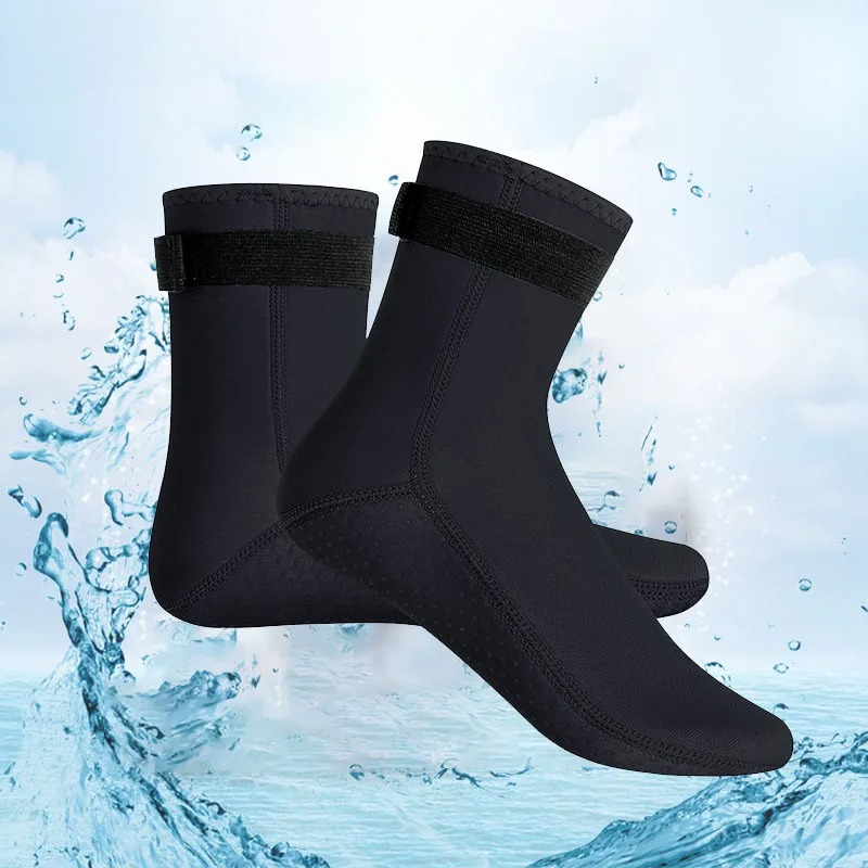 Wetsuit 3Mm Neoprene - ถุงเท้าดำน้ำนีโอพรีน 3 มม. ชุดดำน้ำสำหรับผู้ชายและผู้หญิง รองเท้าสำหรับเล่นเซิร์ฟ ระบายความร้อน