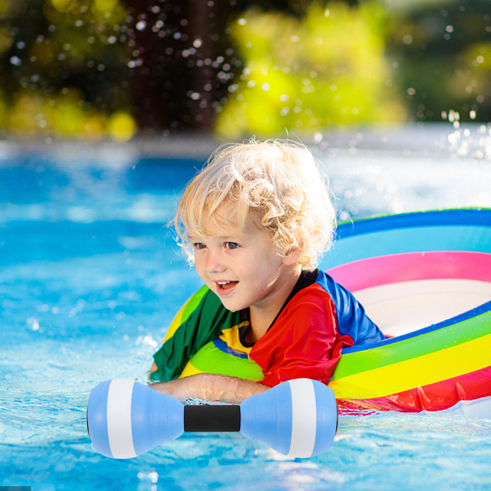 Aquatic Aerobics - ดัมเบลลอยน้ำ 1 คู่ อุปกรณ์ออกกำลังกายในสระน้ำ ชุดดัมเบลสำหรับออกกำลังกายในน้ำ เหมาะสำหรับผู้หญิง