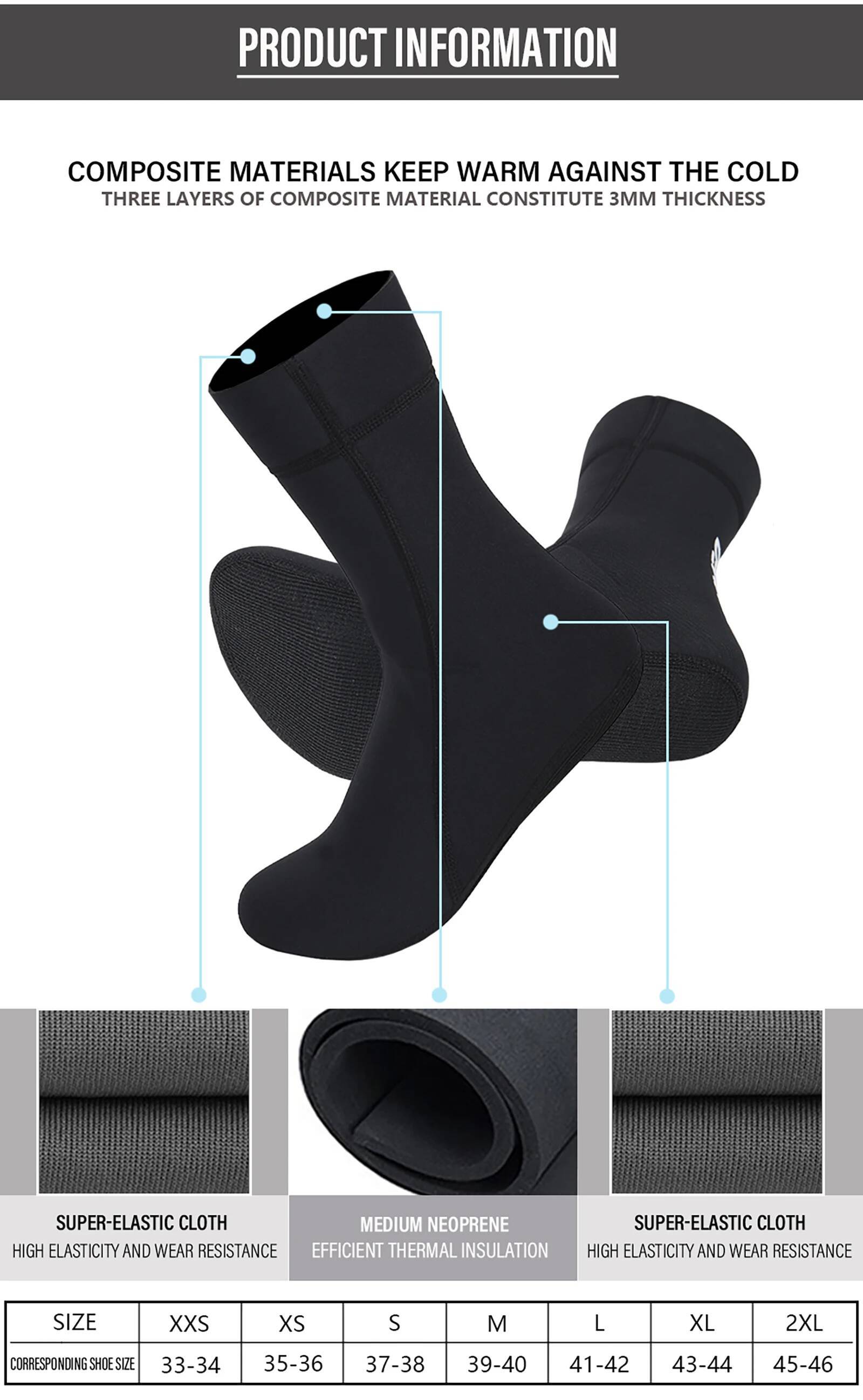 ถุงเท้านีโอพรีนสำหรับดำน้ำ 1.5 - Wetsuit 3Mm Neoprene บทวิจารณ์และราคา